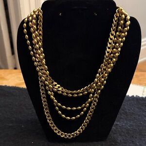 Source Unknown Gold Layered Necklace